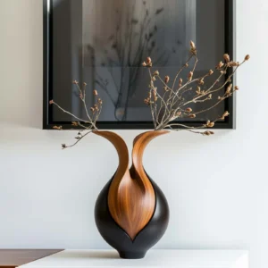 Harmony Wooden Decorative Vase