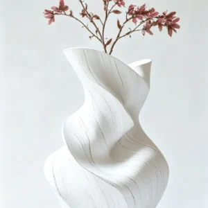 Twisted Wooden Art Vase
