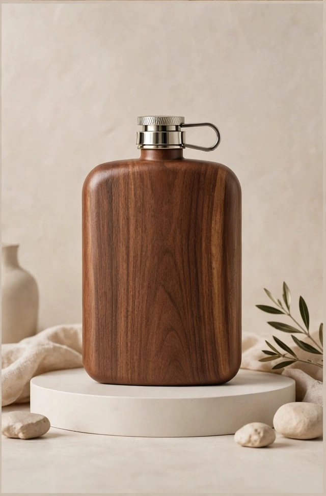 Premium Wooden Flask Bottle