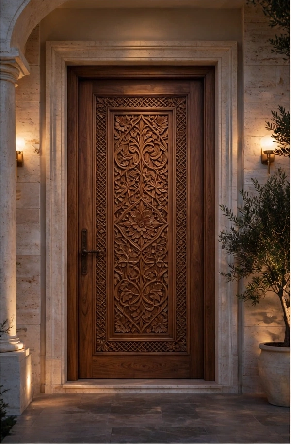 Classic Teak Wooden Door