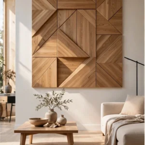 Geometric Wooden Wall Panel